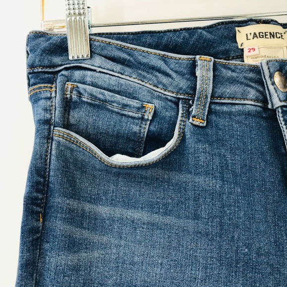 L'Agence Chantal Low Rise Skinny Jeans Light Vintage Wash Size 29 - Picture 2 of 8